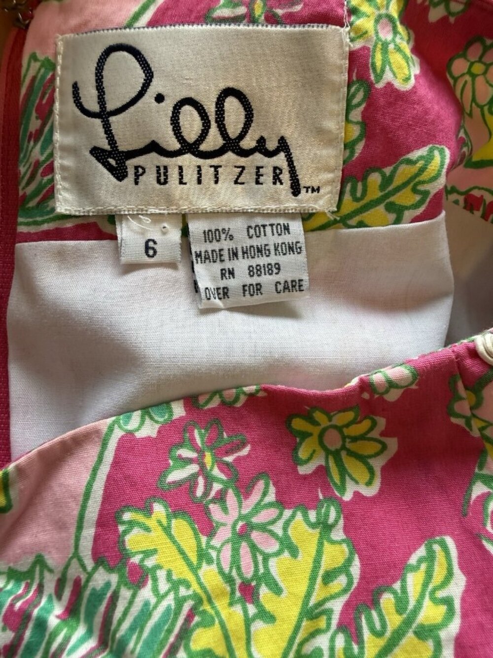 Vintage 90s Lilly Pulitzer Floral Jungle Print Wrap Skirt - Picture 3 of 8